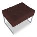 Kit 02 Puffs Lisa Suede Marsala Base Metálica Industrial Prata - Pallazio