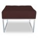 Kit 02 Puffs Lisa Suede Marsala Base Metálica Industrial Prata - Pallazio
