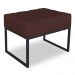 Kit 02 Puffs Lisa Suede Marsala Base Metálica Industrial Preto - Pallazio