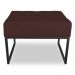 Kit 02 Puffs Lisa Suede Marsala Base Metálica Industrial Preto - Pallazio