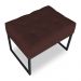 Kit 02 Puffs Lisa Suede Marsala Base Metálica Industrial Preto - Pallazio
