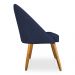 Kit 04 Cadeiras Jantar Bela Suede Azul Marinho Pés Palito Castanho - Pallazio