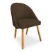 Kit 04 Cadeiras Jantar Bela Suede Marrom Pés Palito Castanho - Pallazio