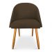 Kit 04 Cadeiras Jantar Bela Suede Marrom Pés Palito Castanho - Pallazio