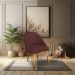 Kit 04 Cadeiras Jantar Bela Suede Marsala Pés Palito Castanho - Pallazio