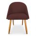 Kit 04 Cadeiras Jantar Bela Suede Marsala Pés Palito Castanho - Pallazio