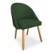 Kit 04 Cadeiras Jantar Bela Suede Verde Pés Palito Castanho - Pallazio