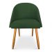 Kit 04 Cadeiras Jantar Bela Suede Verde Pés Palito Castanho - Pallazio