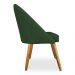 Kit 04 Cadeiras Jantar Bela Suede Verde Pés Palito Castanho - Pallazio