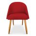 Kit 04 Cadeiras Jantar Bela Suede Vermelho Pés Palito Castanho - Pallazio