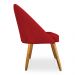 Kit 04 Cadeiras Jantar Bela Suede Vermelho Pés Palito Castanho - Pallazio
