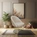 Kit 04 Cadeiras Poltrona de Jantar Bela Suede Base Metálica Industrial Dourado - Pallazio