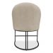 Kit 04 Cadeiras Poltrona de Jantar Bela Suede Bege Base Metálica Industrial Preto - Pallazio