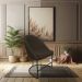 Kit 04 Cadeiras Poltrona de Jantar Bela Suede Marrom Base Metálica Industrial Preto - Pallazio
