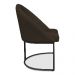 Kit 04 Cadeiras Poltrona de Jantar Bela Suede Marrom Base Metálica Industrial Preto - Pallazio