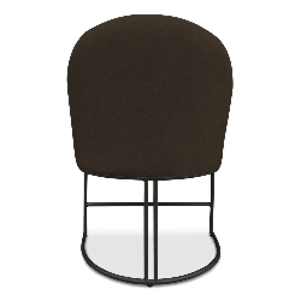 Kit 04 Cadeiras Poltrona de Jantar Bela Suede Marrom Base Metálica Industrial Preto - Pallazio
