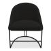Kit 04 Cadeiras Poltrona de Jantar Bela Suede Preto Base Metálica Industrial Preto - Pallazio