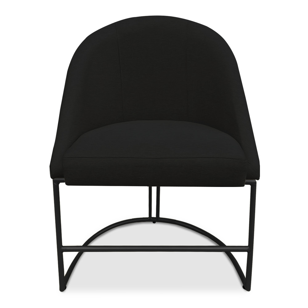 Kit 04 Cadeiras Poltrona de Jantar Bela Suede Preto Base Metálica Industrial Preto - Pallazio