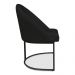 Kit 04 Cadeiras Poltrona de Jantar Bela Suede Preto Base Metálica Industrial Preto - Pallazio