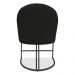 Kit 04 Cadeiras Poltrona de Jantar Bela Suede Preto Base Metálica Industrial Preto - Pallazio
