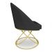 Kit 04 Cadeiras Poltrona de Jantar Bela Suede Preto Base Metálica Luxo Dourado - Pallazio