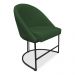Kit 04 Cadeiras Poltrona de Jantar Bela Suede Verde Base Metálica Industrial Preto - Pallazio