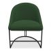 Kit 04 Cadeiras Poltrona de Jantar Bela Suede Verde Base Metálica Industrial Preto - Pallazio