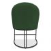 Kit 04 Cadeiras Poltrona de Jantar Bela Suede Verde Base Metálica Industrial Preto - Pallazio