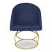 Kit 04 Cadeiras Poltrona de Jantar Bela Veludo Azul Marinho Base Metálica Luxo Dourado - Pallazio