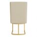 Kit 04 Cadeiras de Jantar Estofada Siena Linho Dourado Base de Ferro Dourada - Pallazio