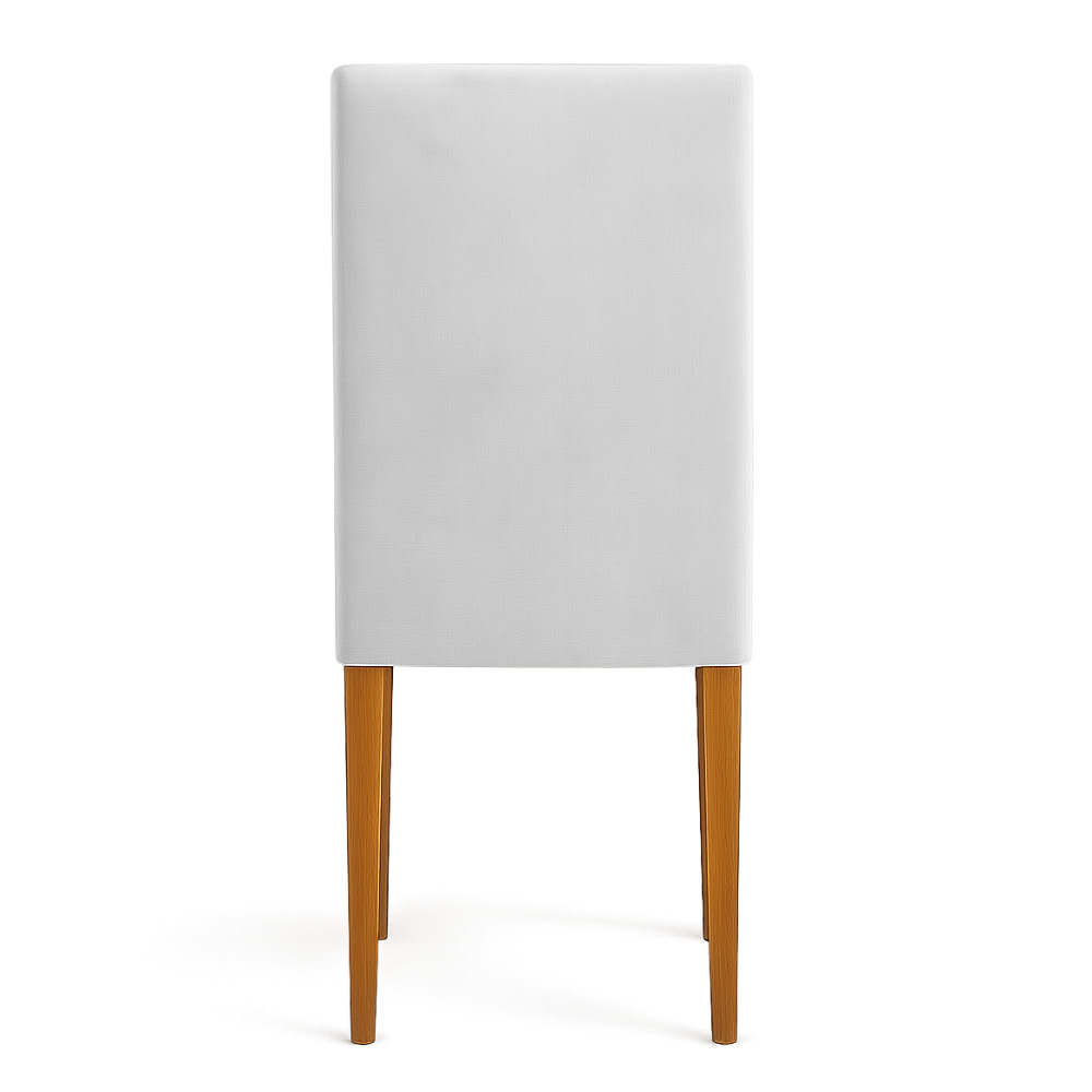Kit 04 Cadeiras de Jantar Estofada Siena Veludo Cinza Pés Trapézio Castanho - Pallazio