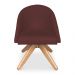 Kit 04 Poltronas Cadeira Giratória Bela Suede Marsala Base de Madeira - Pallazio