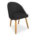 Kit 06 Cadeiras Jantar Bela Suede Preto Pés Palito Castanho - Pallazio