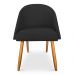 Kit 06 Cadeiras Jantar Bela Suede Preto Pés Palito Castanho - Pallazio