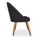 Kit 06 Cadeiras Jantar Bela Suede Preto Pés Palito Castanho - Pallazio