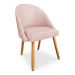 Kit 06 Cadeiras Jantar Bela Suede Rosa Bebê Pés Palito Castanho - Pallazio