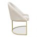 Kit 06 Cadeiras Poltrona de Jantar Bela Linho Bege Base Metálica Industrial Dourado - Pallazio