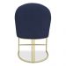 Kit 06 Cadeiras Poltrona de Jantar Bela Suede Azul Marinho Base Metálica Industrial Dourado - Pallazio