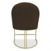Kit 06 Cadeiras Poltrona de Jantar Bela Suede Marrom Base Metálica Industrial Dourado - Pallazio