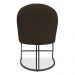 Kit 06 Cadeiras Poltrona de Jantar Bela Suede Marrom Base Metálica Industrial Preto - Pallazio