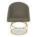 Kit 06 Cadeiras Poltrona de Jantar Bela Suede Marrom Rato Base Metálica Luxo Dourado - Pallazio
