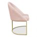 Kit 06 Cadeiras Poltrona de Jantar Bela Suede Rosa Bebê Base Metálica Industrial Dourado - Pallazio