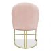 Kit 06 Cadeiras Poltrona de Jantar Bela Suede Rosa Bebê Base Metálica Industrial Dourado - Pallazio
