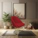 Kit 06 Cadeiras Poltrona de Jantar Bela Suede Vermelho Base Metálica Industrial Dourado - Pallazio