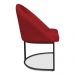 Kit 06 Cadeiras Poltrona de Jantar Bela Suede Vermelho Base Metálica Industrial Preto - Pallazio