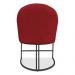 Kit 06 Cadeiras Poltrona de Jantar Bela Suede Vermelho Base Metálica Industrial Preto - Pallazio