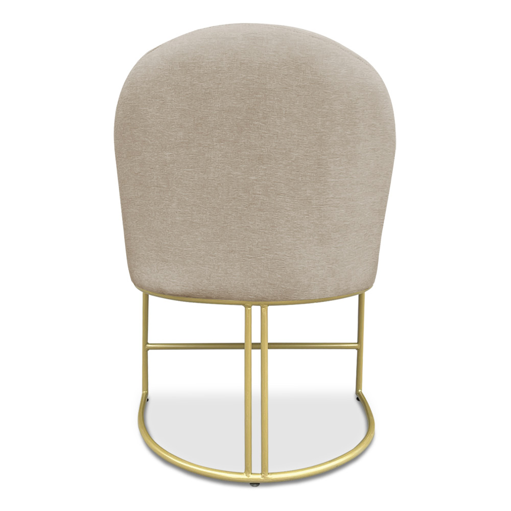 Kit 06 Cadeiras Poltrona de Jantar Bela Veludo Base Metálica Industrial Dourado - Pallazio