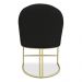 Kit 06 Cadeiras Poltrona de Jantar Bela Veludo Preto Base Metálica Industrial Dourado - Pallazio