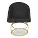 Kit 06 Cadeiras Poltrona de Jantar Bela Veludo Preto Base Metálica Luxo Dourado - Pallazio