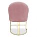 Kit 06 Cadeiras Poltrona de Jantar Bela Veludo Rosê Base Metálica Industrial Dourado - Pallazio